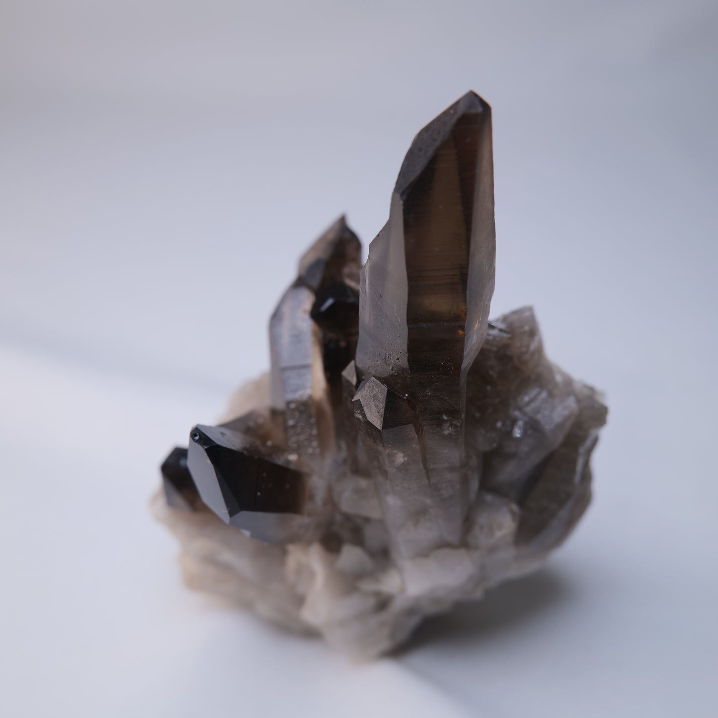 Smoky Quartz Cluster on Matrix 190g crystal detail