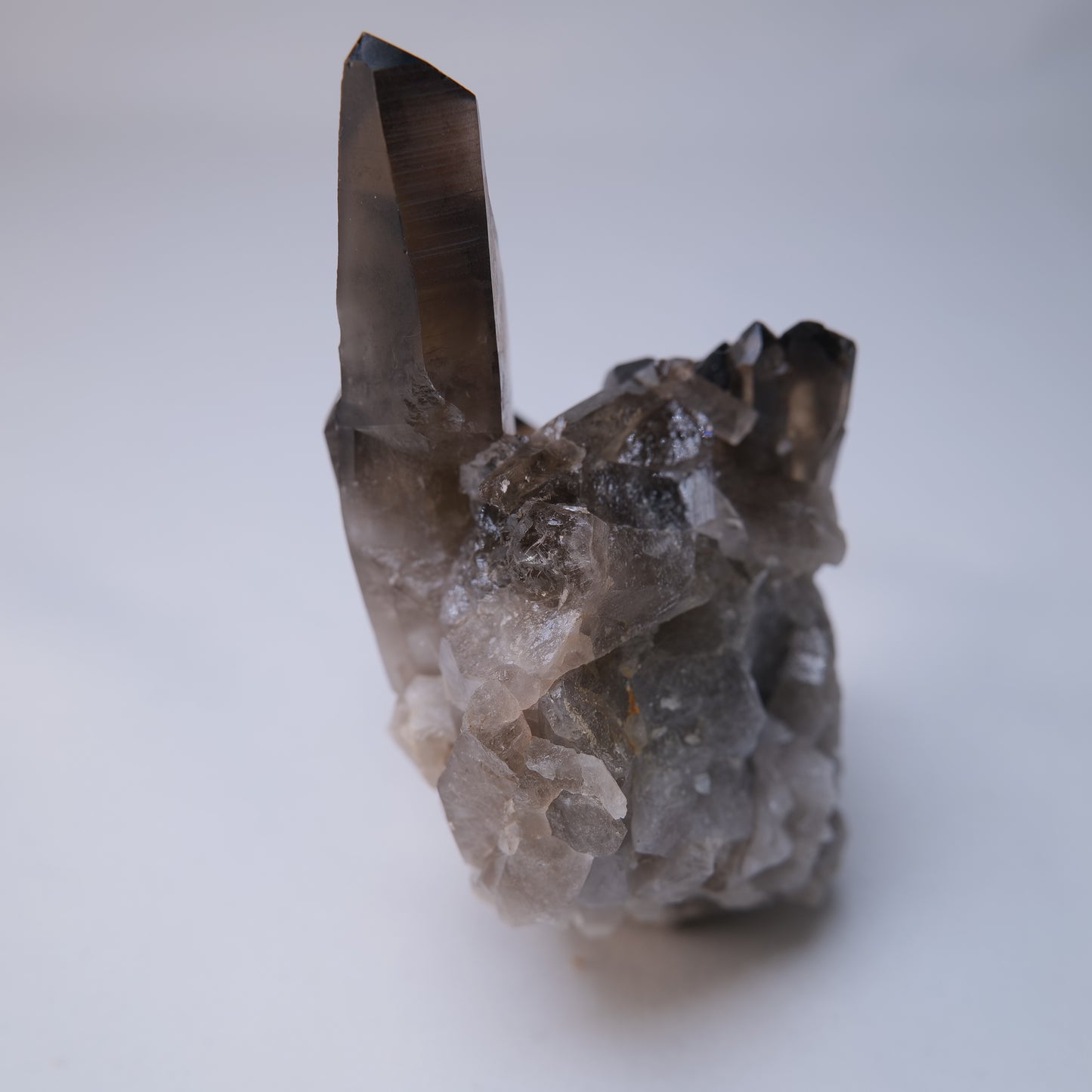 Smoky Quartz Cluster on Matrix 190g front left view