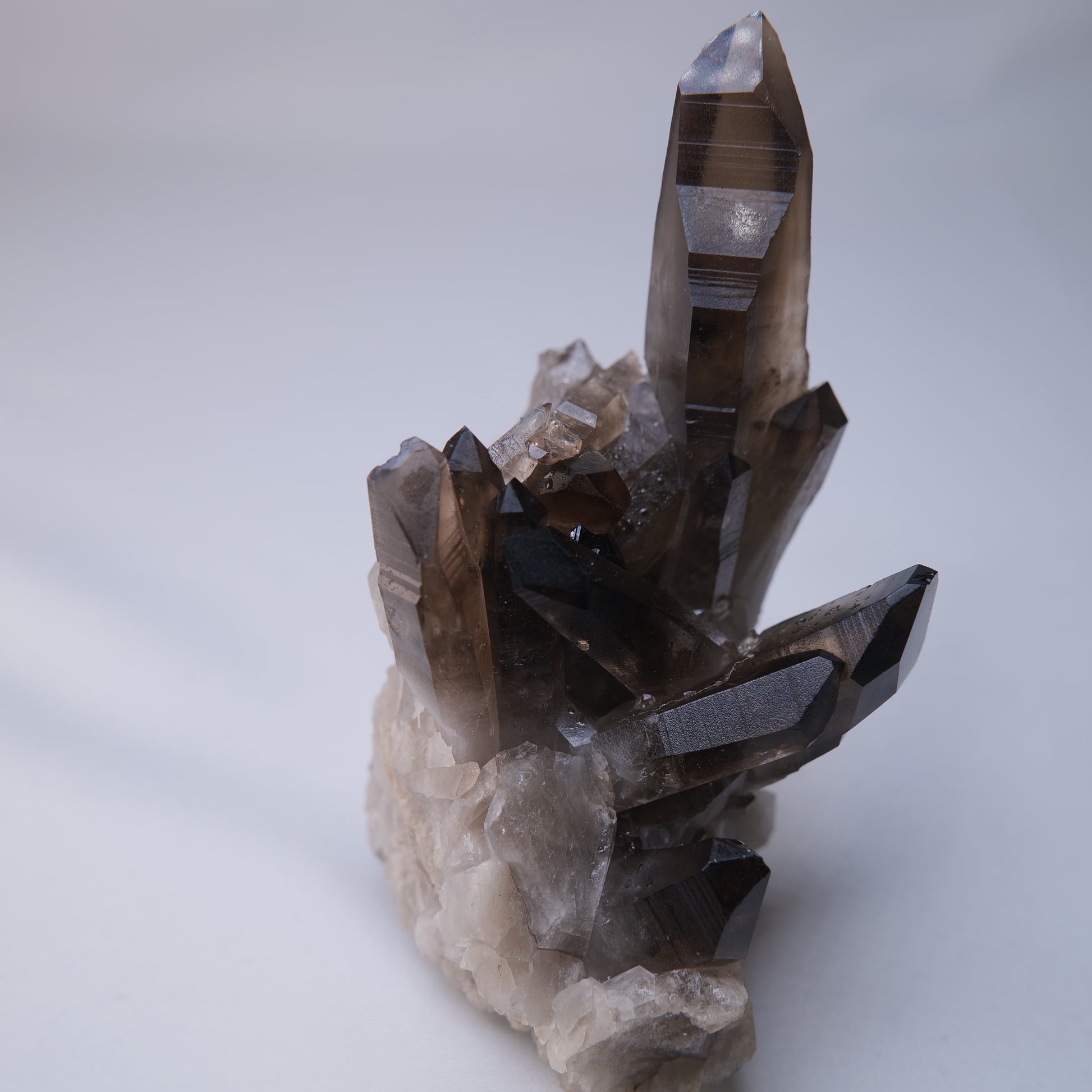 Smoky Quartz Cluster on Matrix 190g reverse view