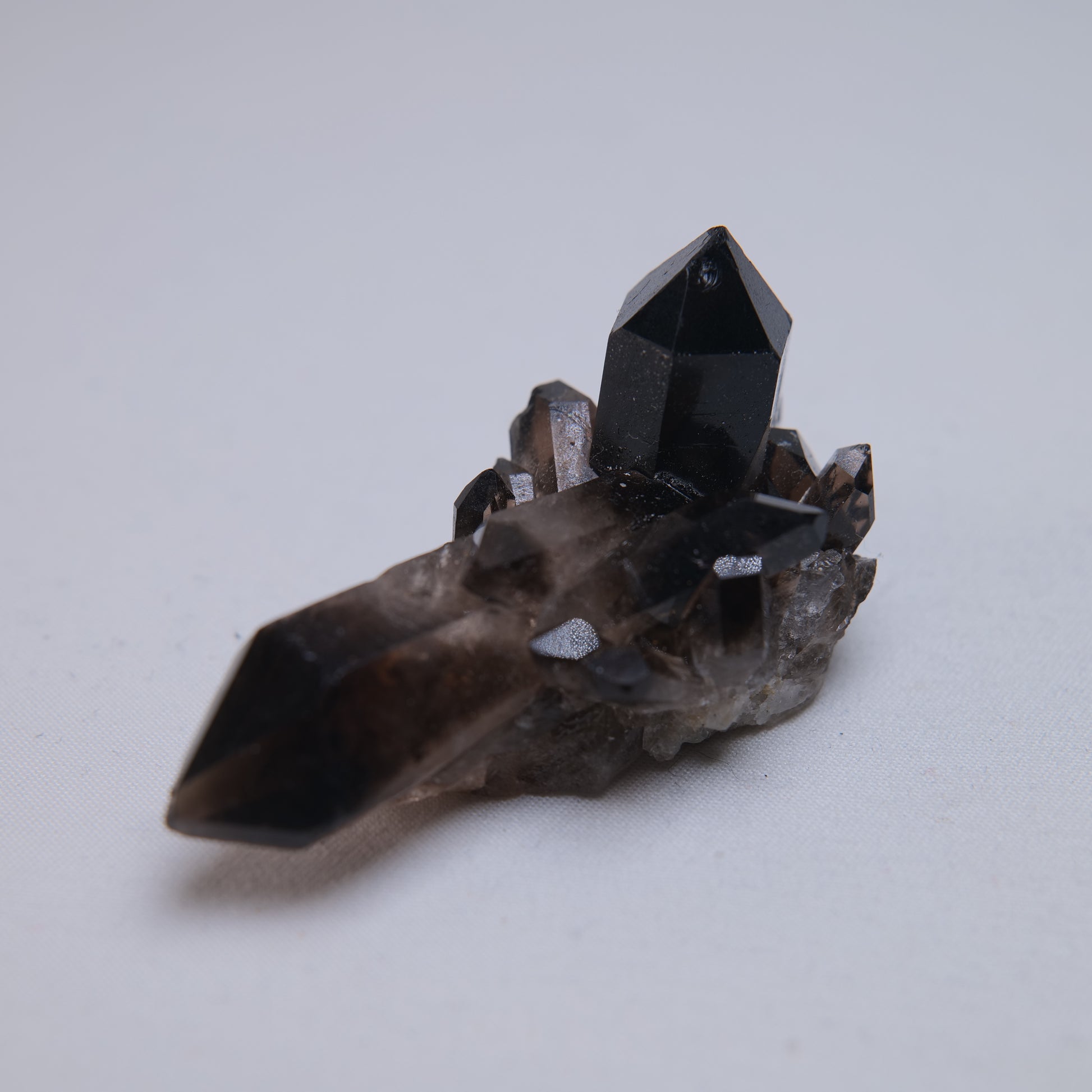 Smoky Quartz Cluster on Matrix 28.6g front view