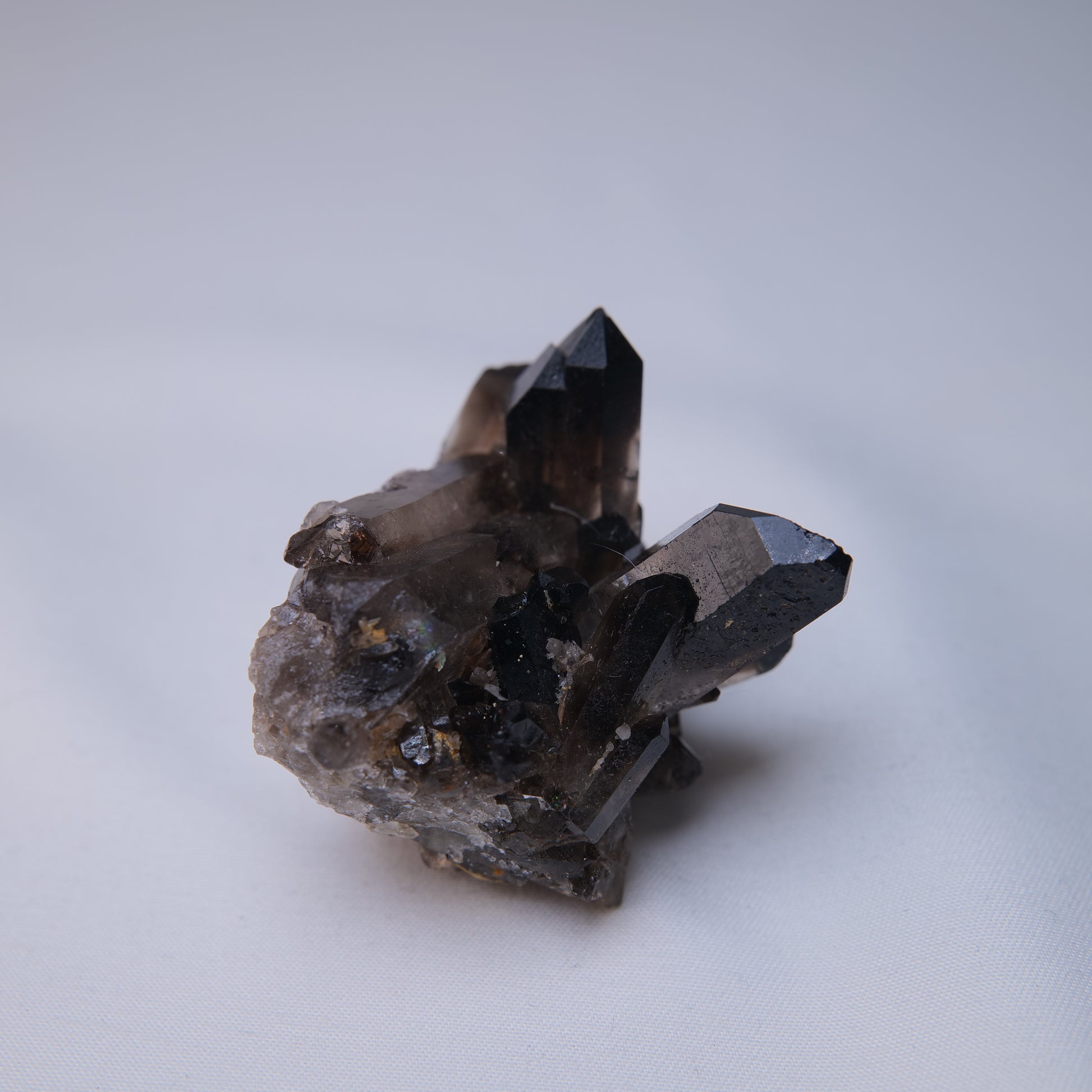 Smoky Quartz Cluster on Matrix 56g front view