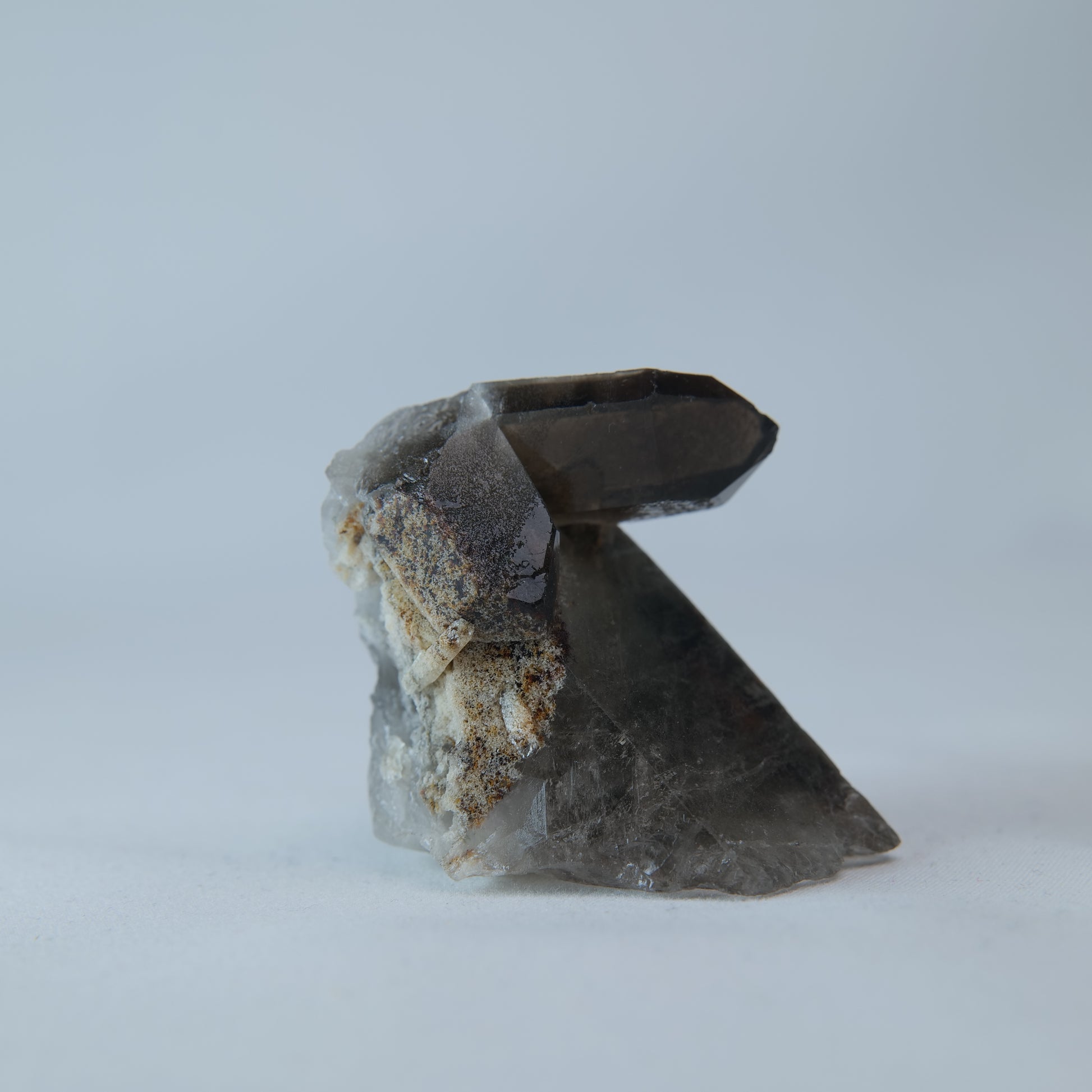 Smoky Quartz Cluster on Matrix 63g second angle view
