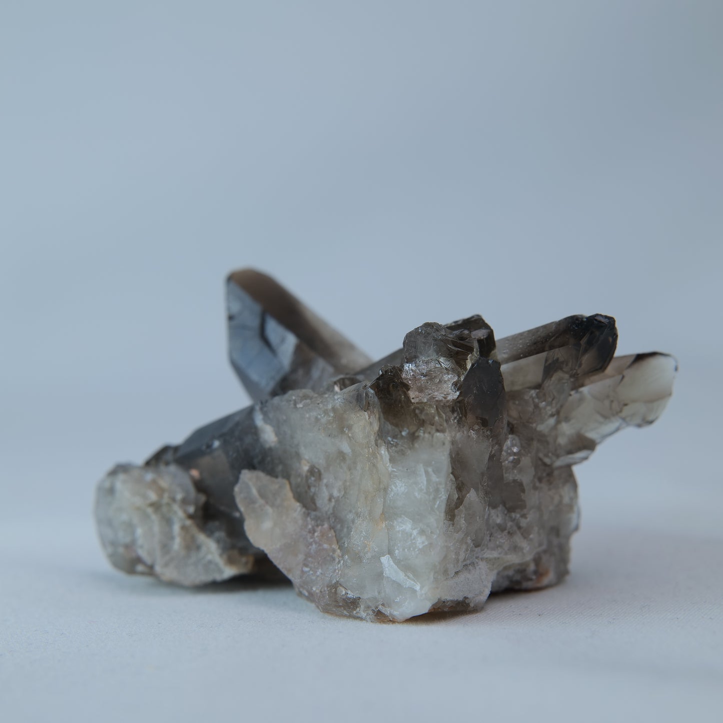 Smoky Quartz Cluster on Matrix 77g reverse view