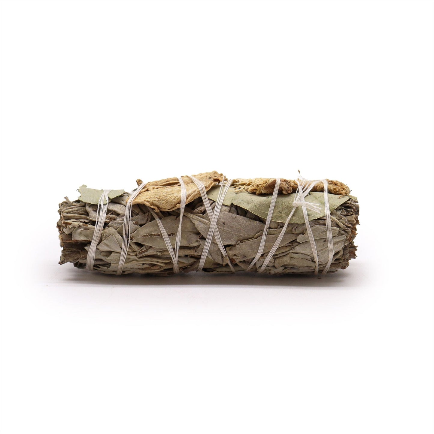 Polished Smudge Stick - White Sage, Eucalyptus and Ginger featuring natural patterning and unique variations - Luna Panther