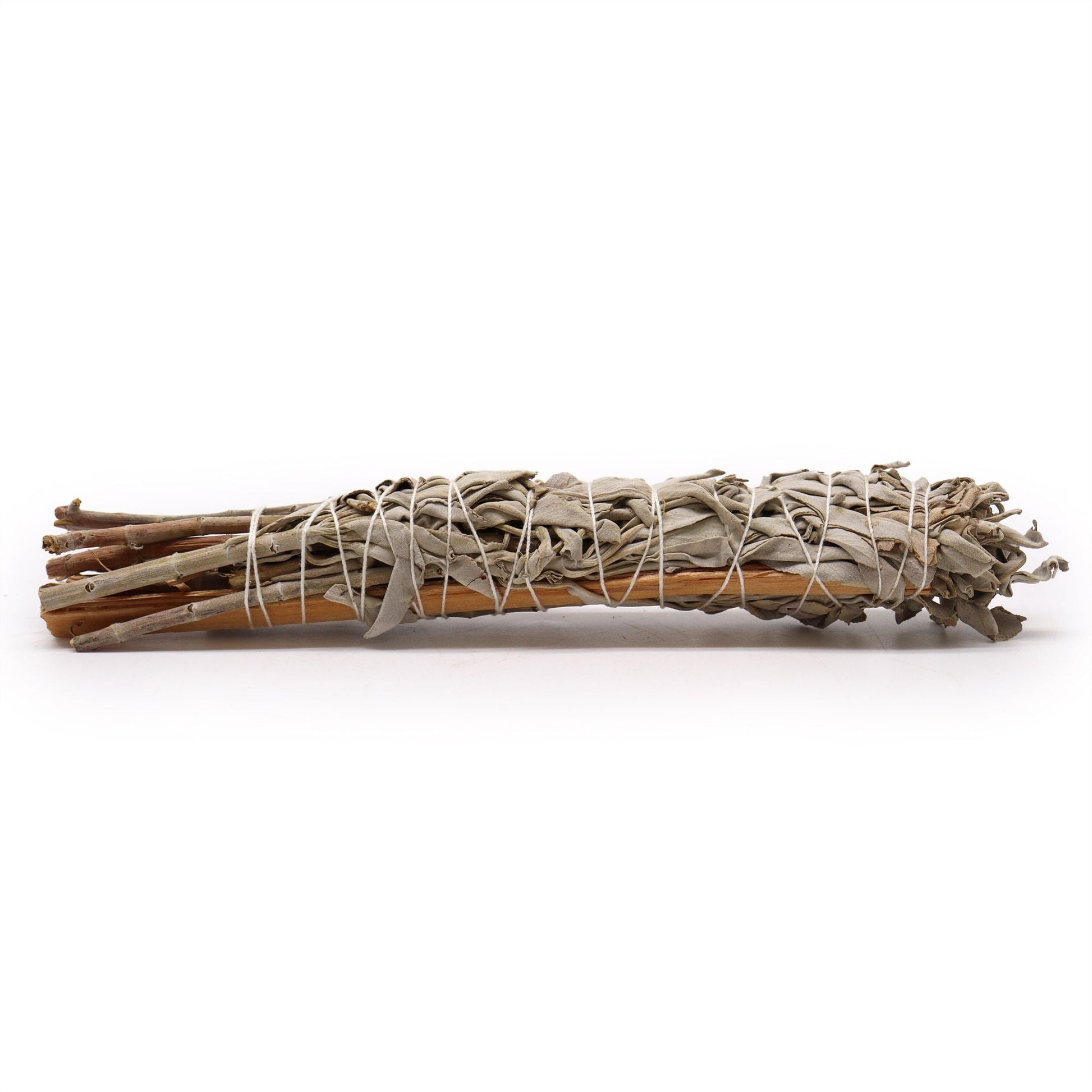 Polished Smudge Stick - White Sage with Mexican Palo featuring natural patterning and unique variations - Luna Panther