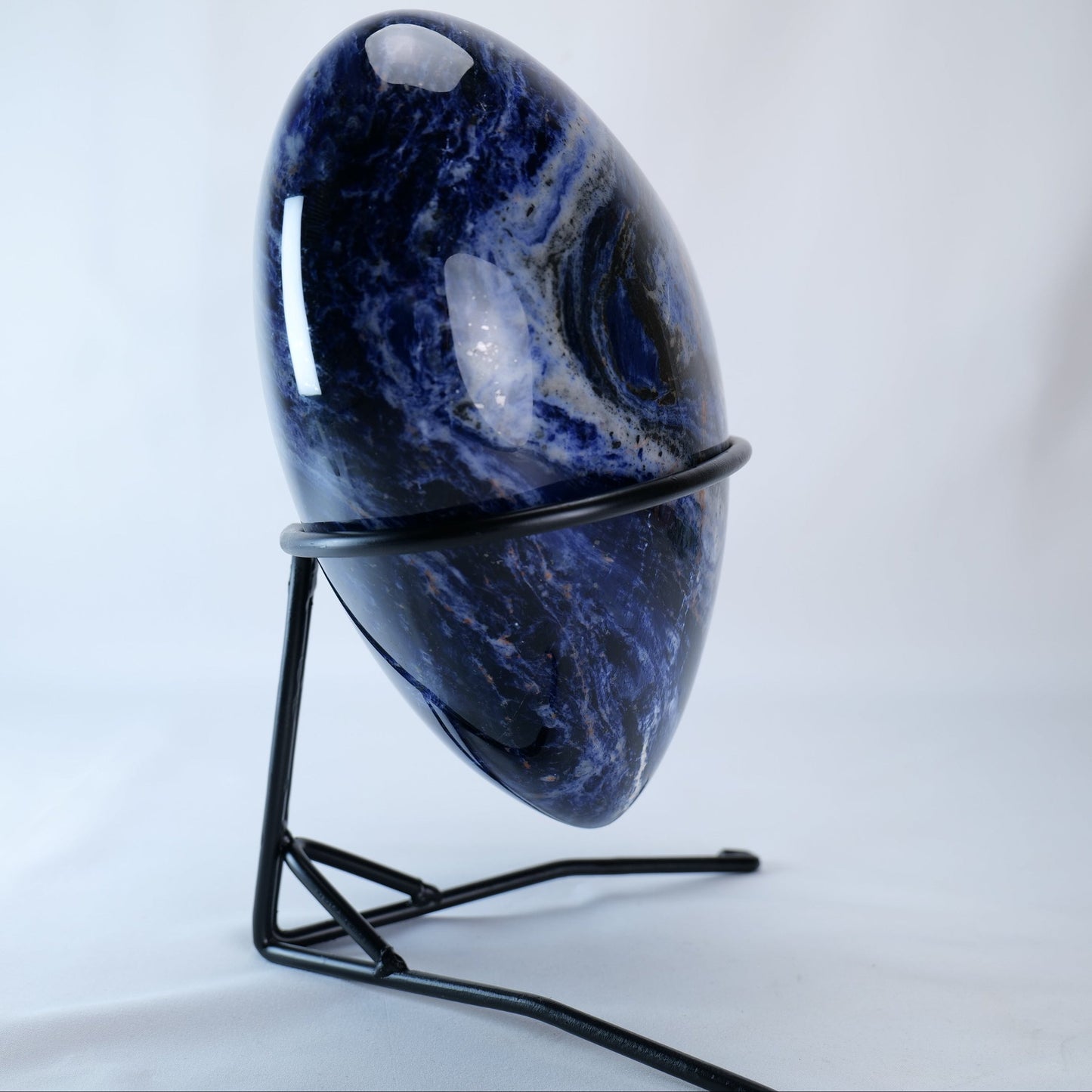 Sodalite Heart 7kg Collector’s Piece on Stand - Luna Panther