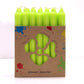 Solid Colour Dinner Candle Set - Pack of 21 - Rustic Lime Green - Luna Panther