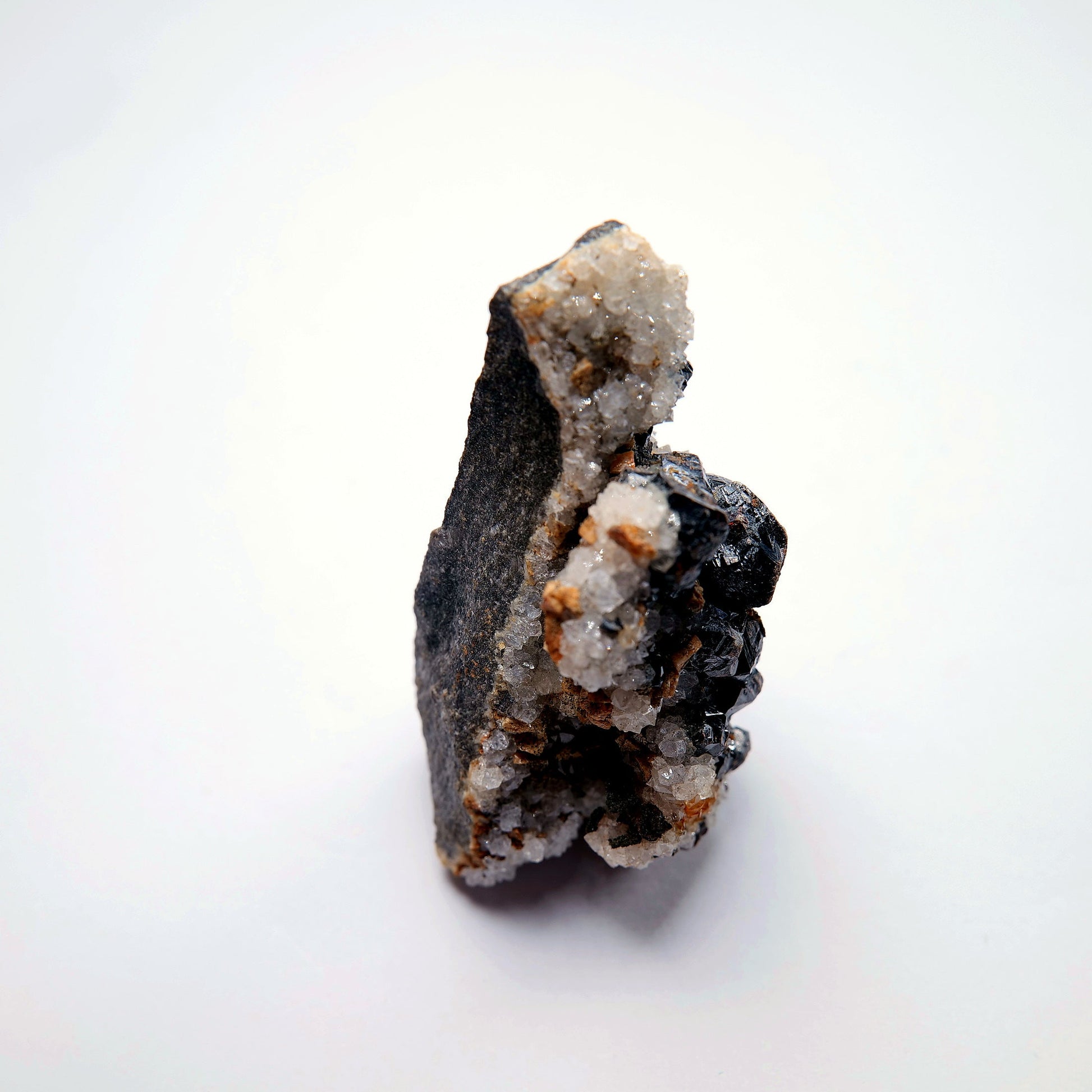 Sphalerite with Quartz on Matrix - 69g - Luna Panther