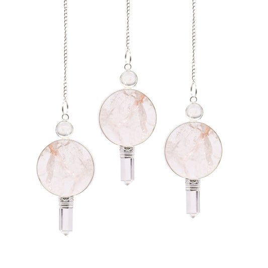 Polished Sphere + Big Circle + Point Pendulum featuring natural patterning and unique variations - Luna Panther