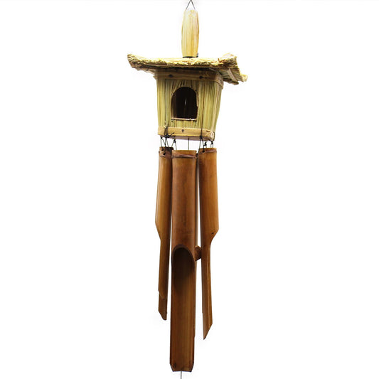 Square Seagrass Bird Box with Chimes 49x15cm - Luna Panther alternate view