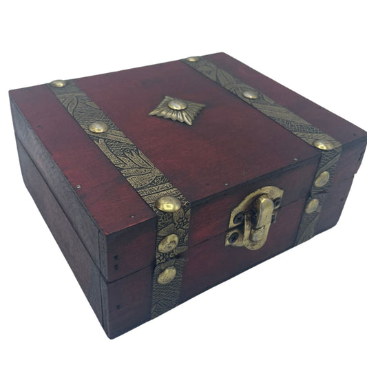 Square Tea Chest - Tan - Luna Panther