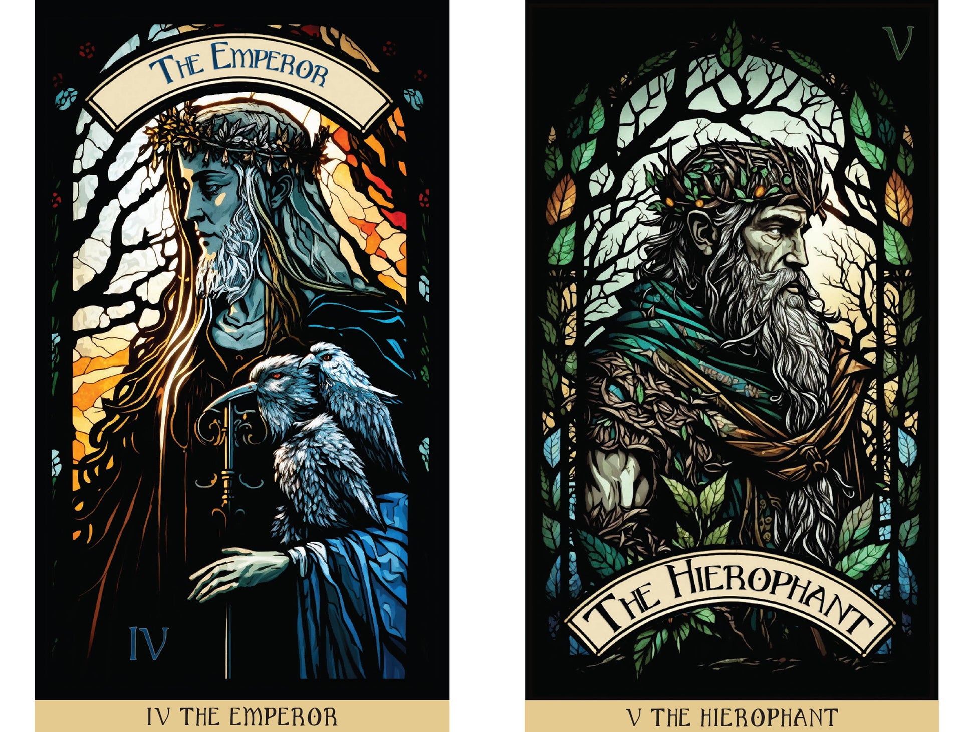 Stained Glass Tarot - Luna Panther