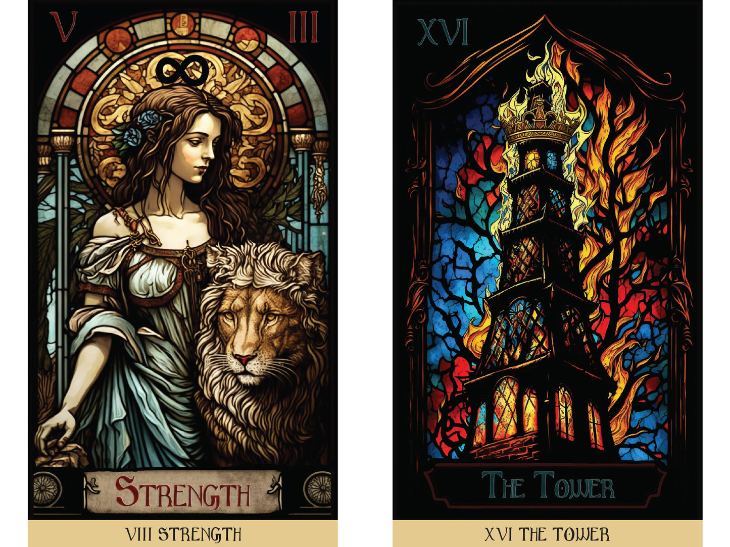 Stained Glass Tarot - Luna Panther
