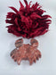 Natural Strawberry Calcite Crab featuring soft translucent tone and gentle sheen - Luna Panther