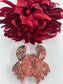 Natural Strawberry Calcite Crab featuring soft translucent tone and gentle sheen - Luna Panther