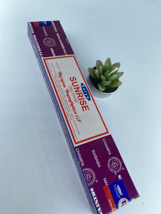 Polished Sunrise Incense- Satya featuring natural patterning and unique variations - Luna Panther
