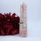 Polished Sunstone Crystal Tower 345g featuring sparkling aventurescence and warm orange tone - Luna Panther