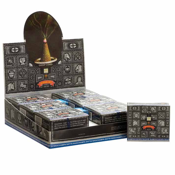 Polished Superhit Dhoop Cones featuring natural patterning and unique variations - Luna Panther