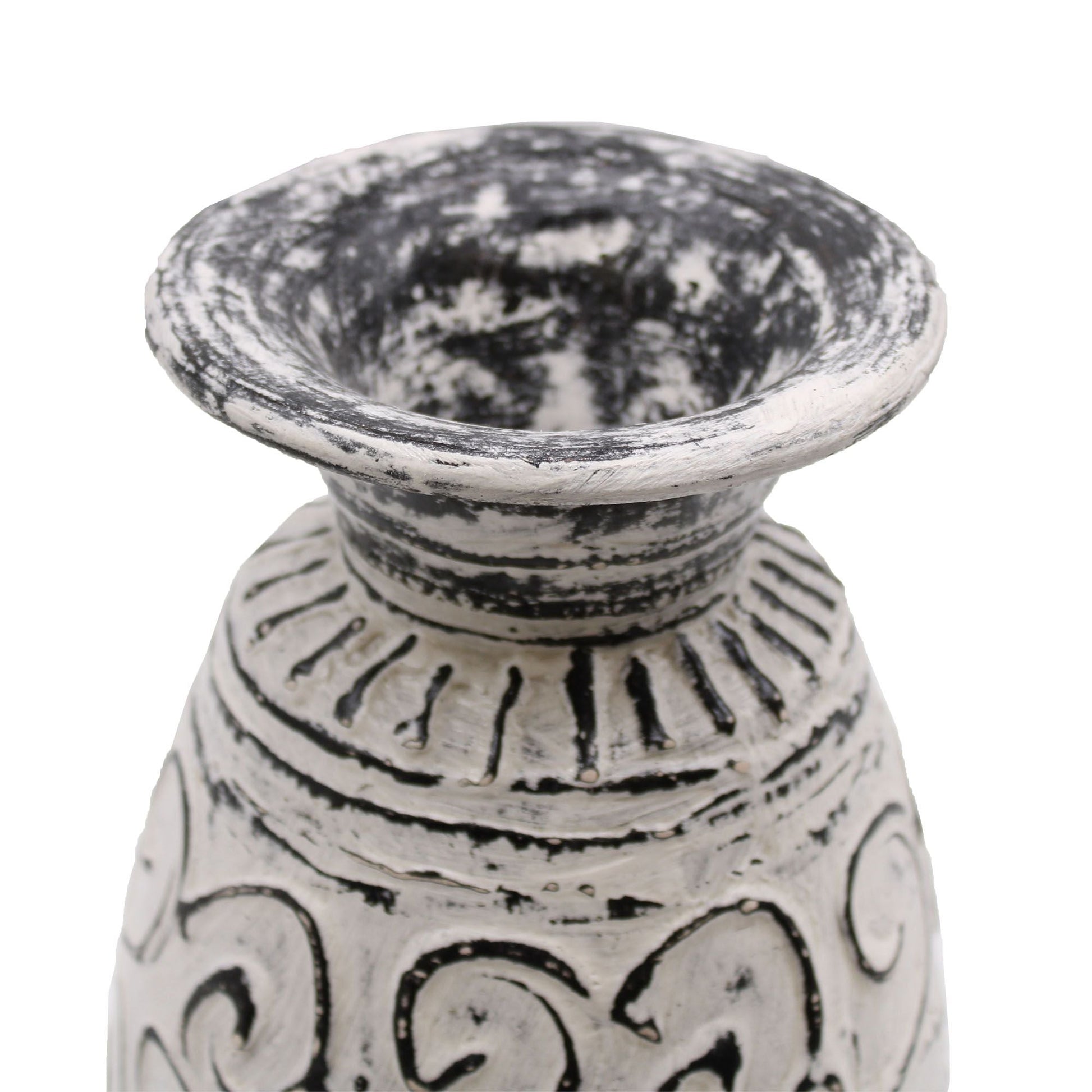 Swirls Shaped Vase - Cream - Luna Panther
