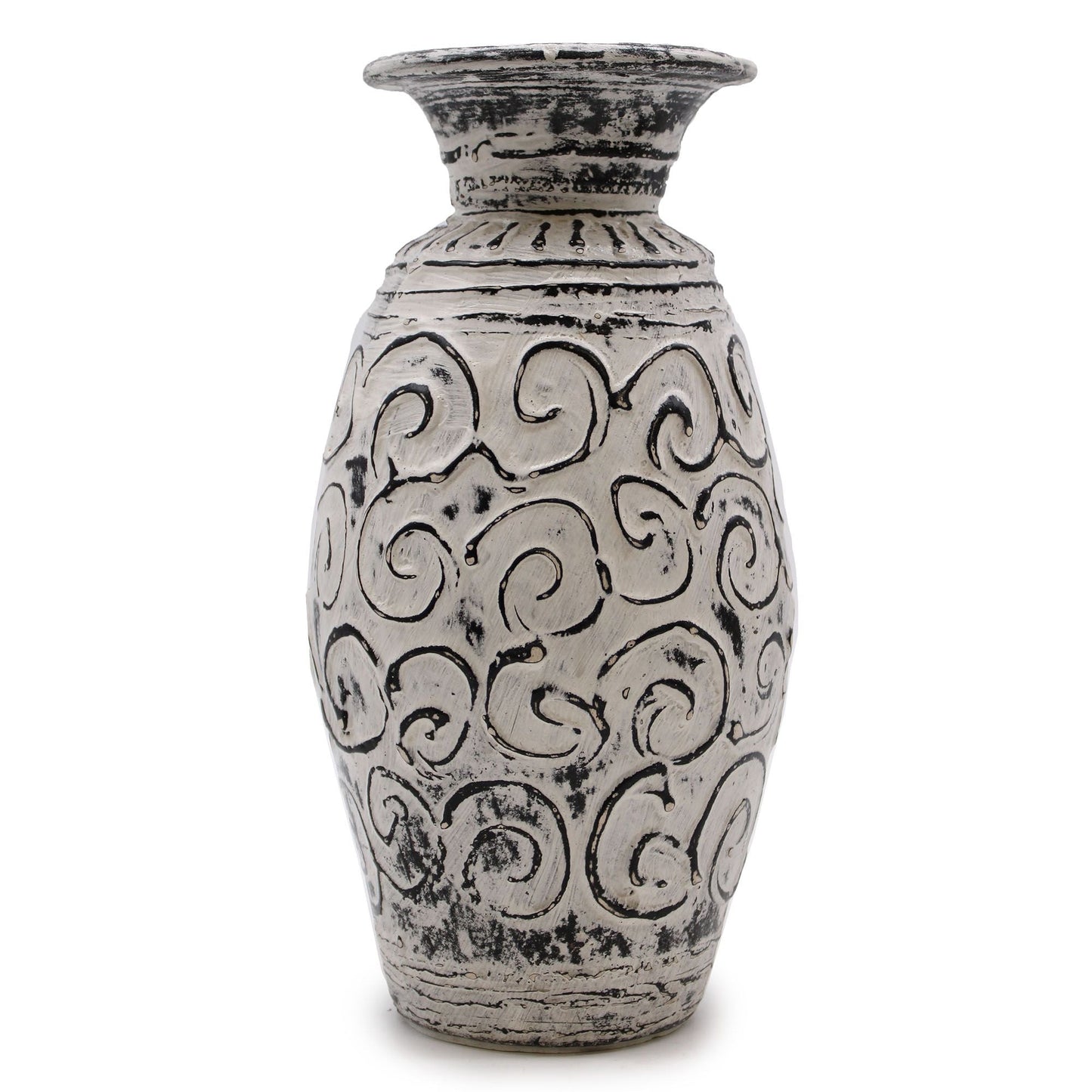 Swirls Shaped Vase - Cream - Luna Panther
