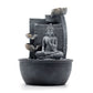 Tabletop Water Feature Buddha, Lotus Flower Cascading Potsx - Luna Panther
