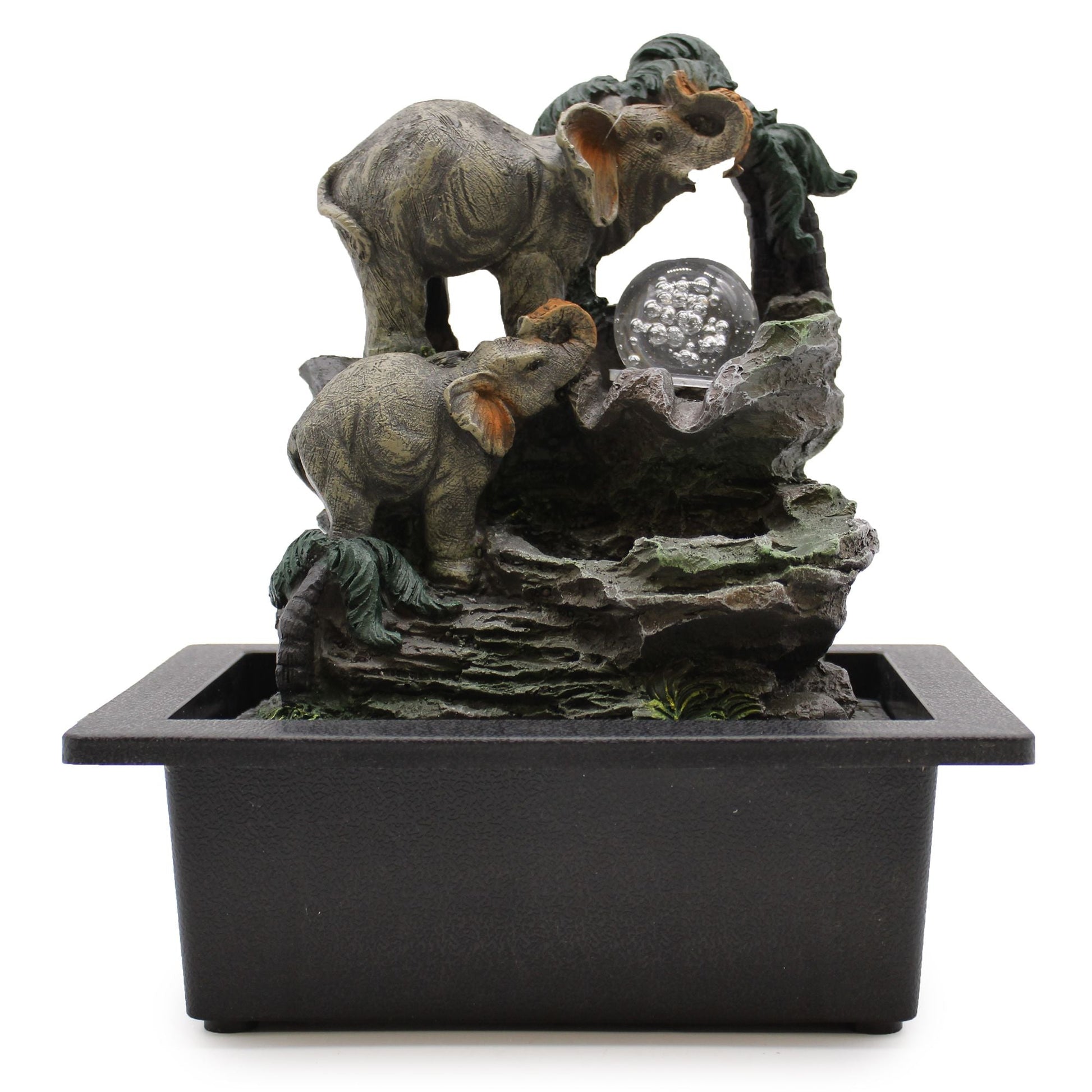 Tabletop Water Feature Elephant Family - Luna Panther