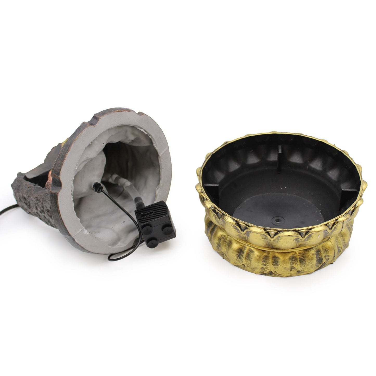 Tabletop Water Feature Golden Meditating Buddha - Luna Panther