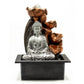 Tabletop Water Feature Silver Buddha Cascade & Crystal Ball - Luna Panther