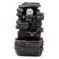 Tabletop Water Feature Slab Rocks Formation & Crystal Ball - Luna Panther