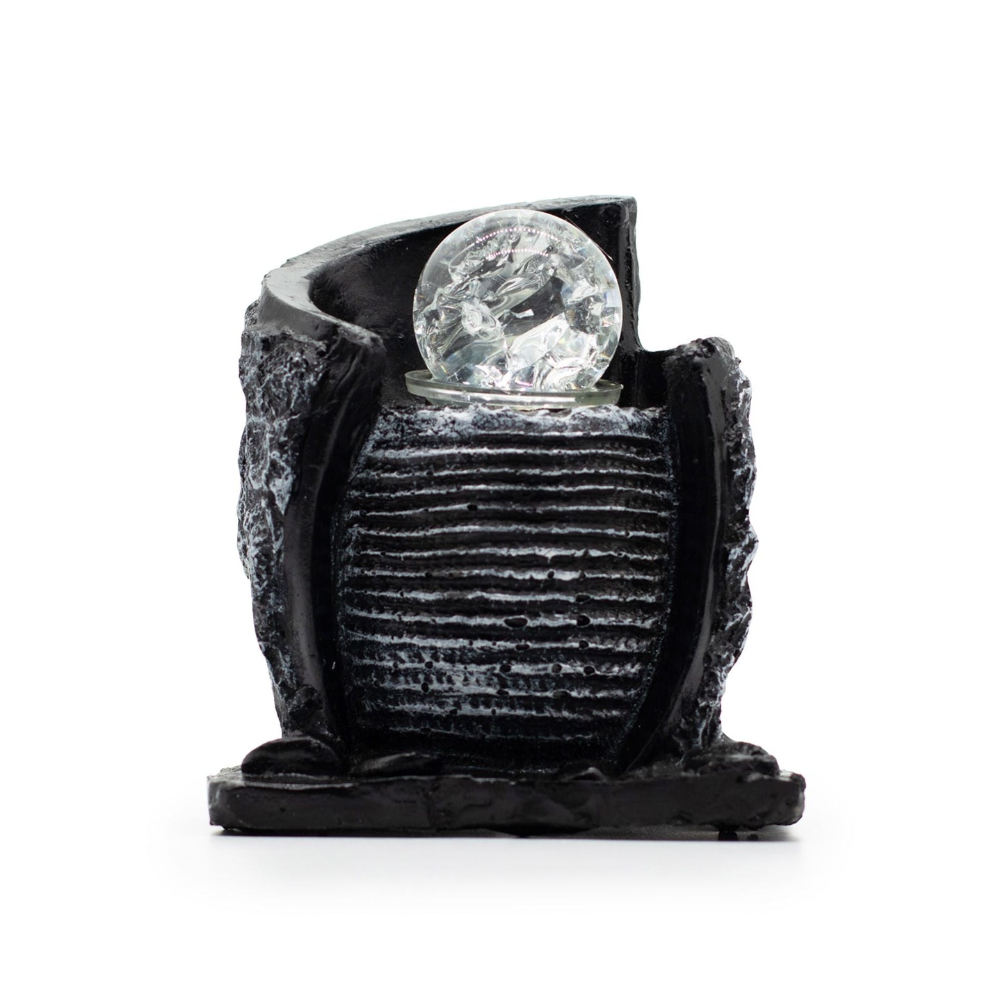 Tabletop Water Feature Water Pot & Crystal Ball - Luna Panther