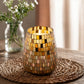 Tall Glass Jar Candles - Amber Mosaic - Luna Panther