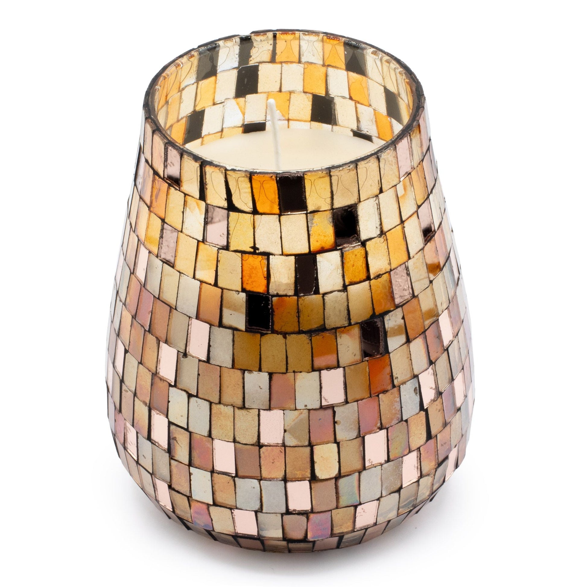 Tall Glass Jar Candles - Amber Mosaic - Luna Panther