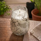 Tall Glass Jar Candles - Drawn by Flame - Luna Panther
