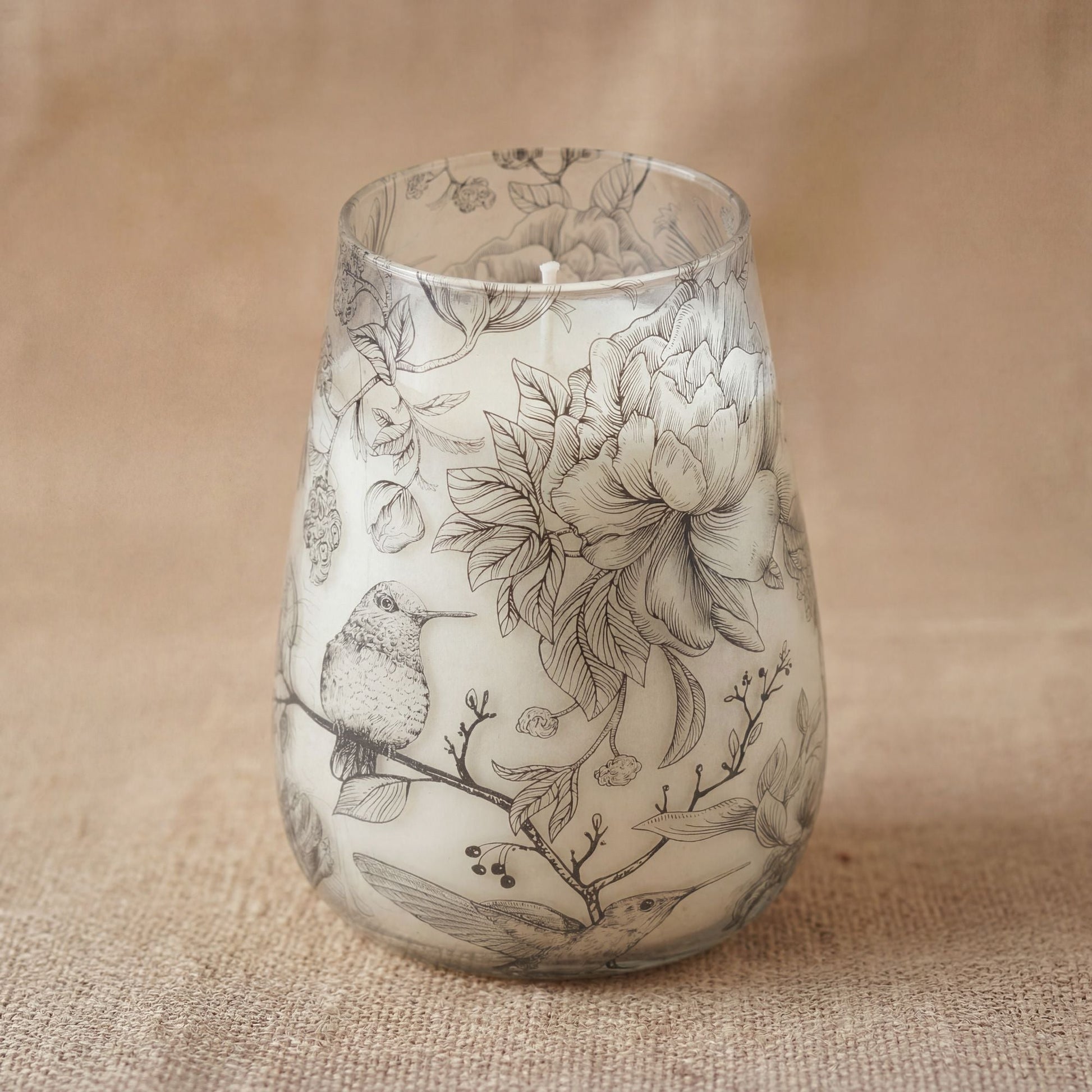 Tall Glass Jar Candles - Drawn by Flame - Luna Panther