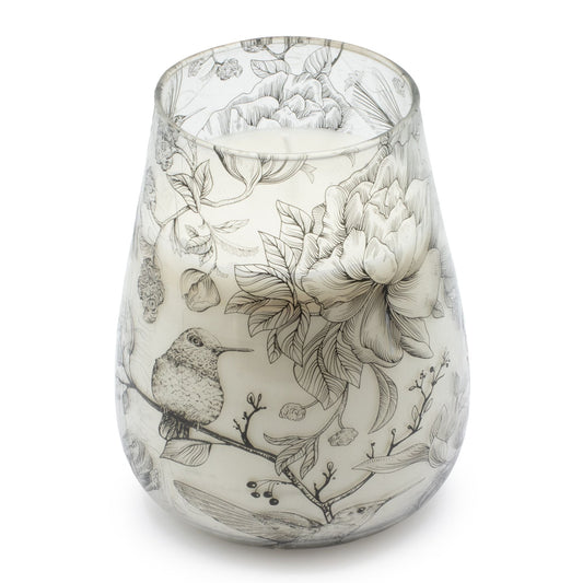 Tall Glass Jar Candles - Drawn by Flame - Luna Panther