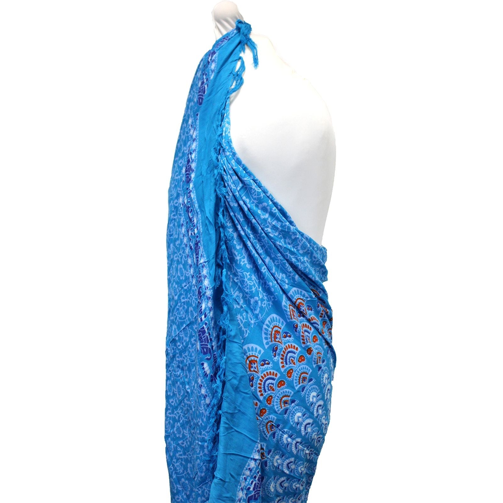 Teal Orange Mandala Sarongs - Luna Panther