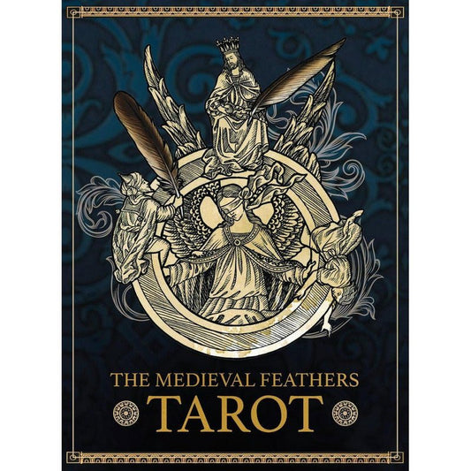 Polished The Medieval Feathers Tarot featuring natural patterning and unique variations - Luna Panther