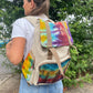 Tie - Dye Hemp Large Square Backpack - Luna Panther