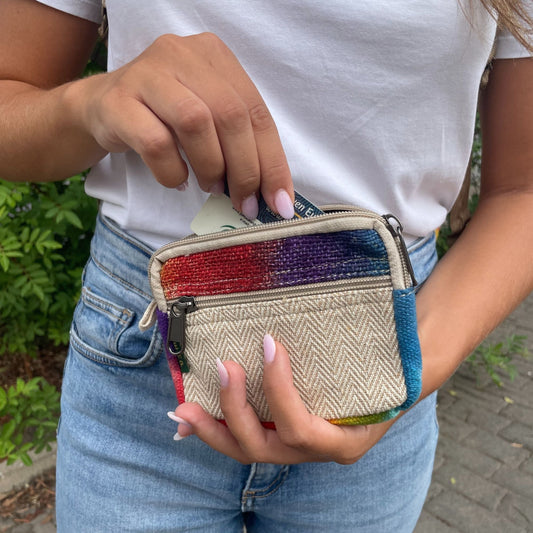 Tie - Dye Hemp Square Pouch - Luna Panther alternate view