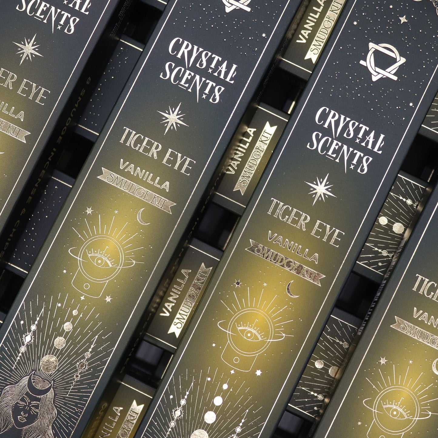 Tiger Eye Crystal Scents Smudge Incense - Vanilla - Luna Panther