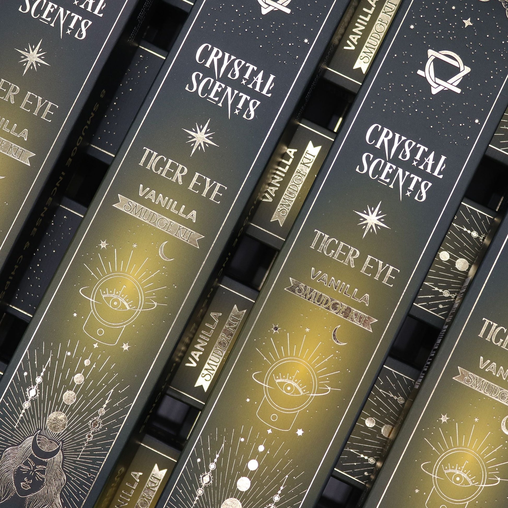 Tiger Eye Crystal Scents Smudge Incense - Vanilla - Luna Panther