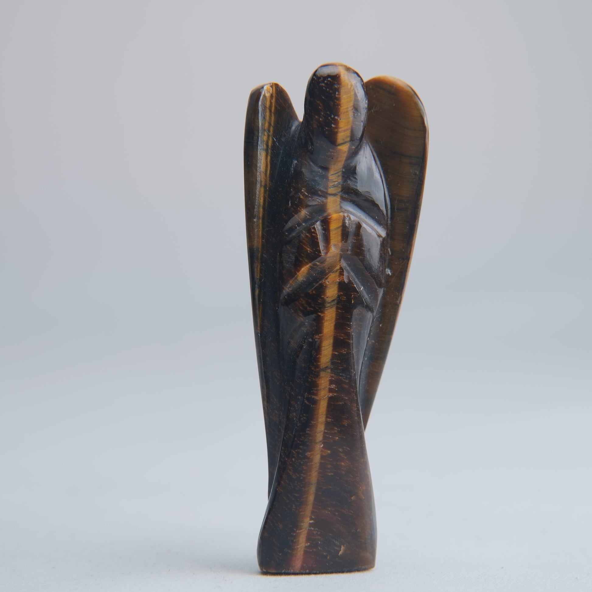 Tiger's Eye Angel Carving 43g 80mm - Luna Panther