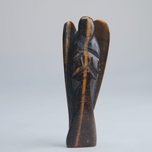 Tiger's Eye Angel Carving 43g 80mm - Luna Panther