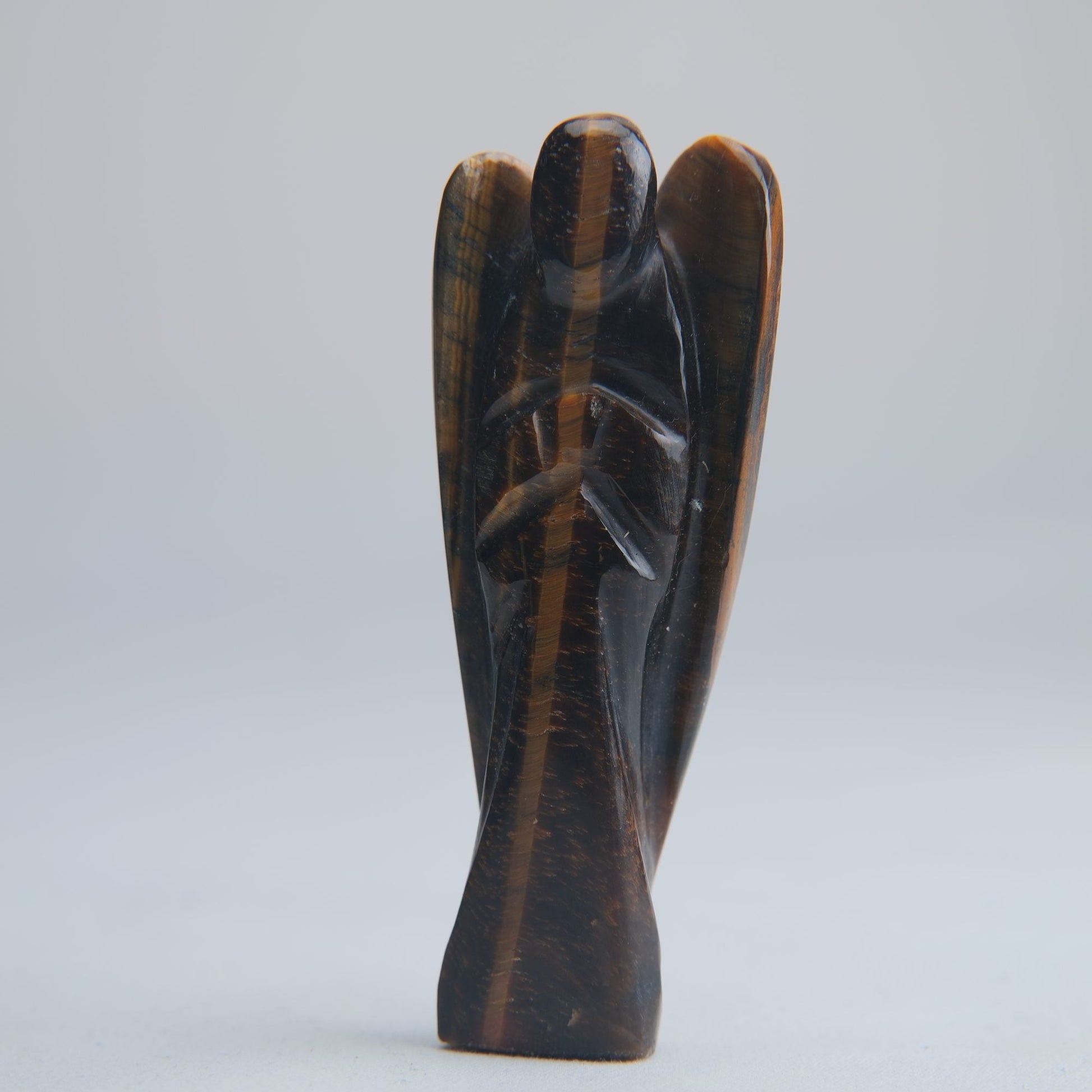 Tiger's Eye Angel Carving 43g 80mm - Luna Panther