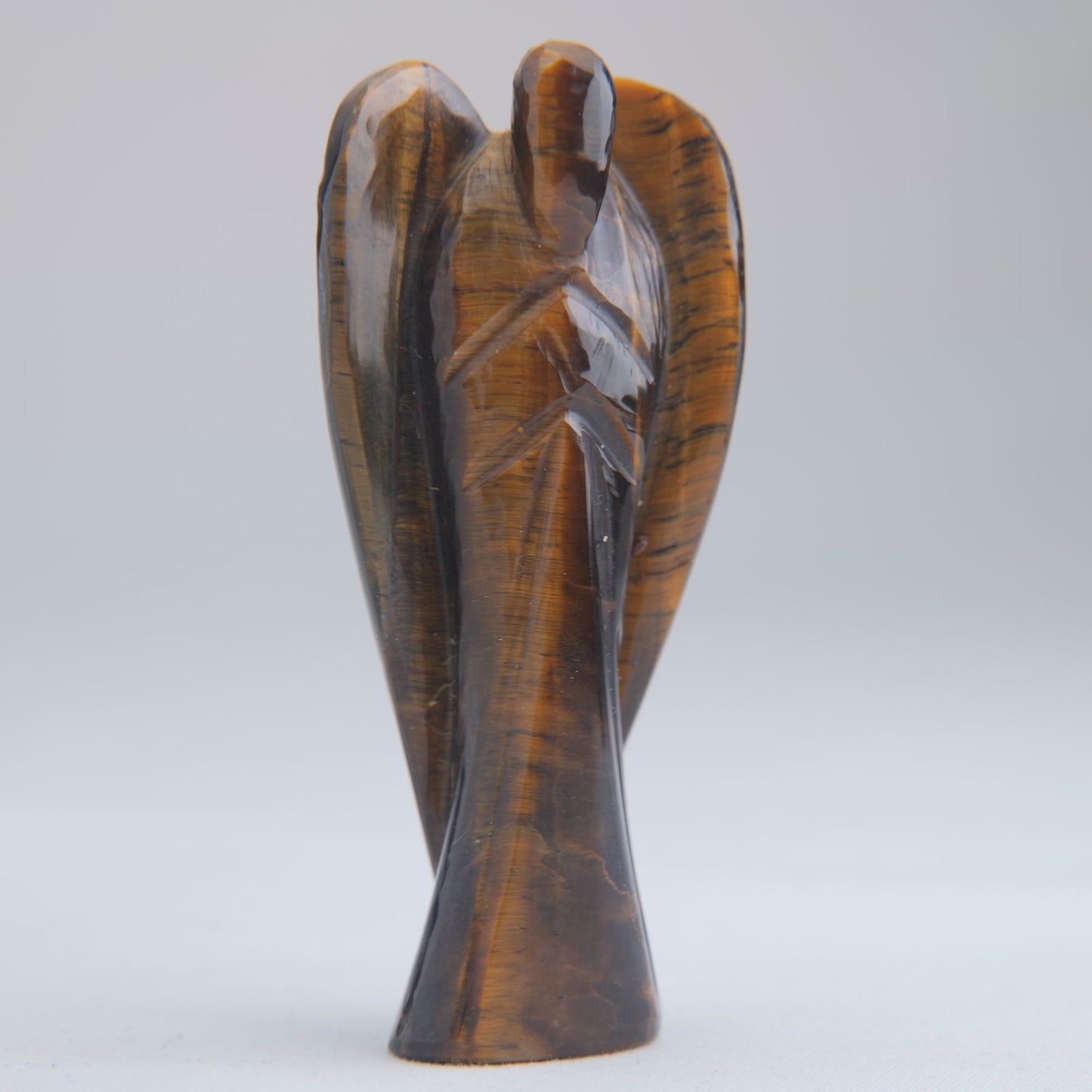 Tiger's Eye Angel Carving 61g 80mm - Luna Panther