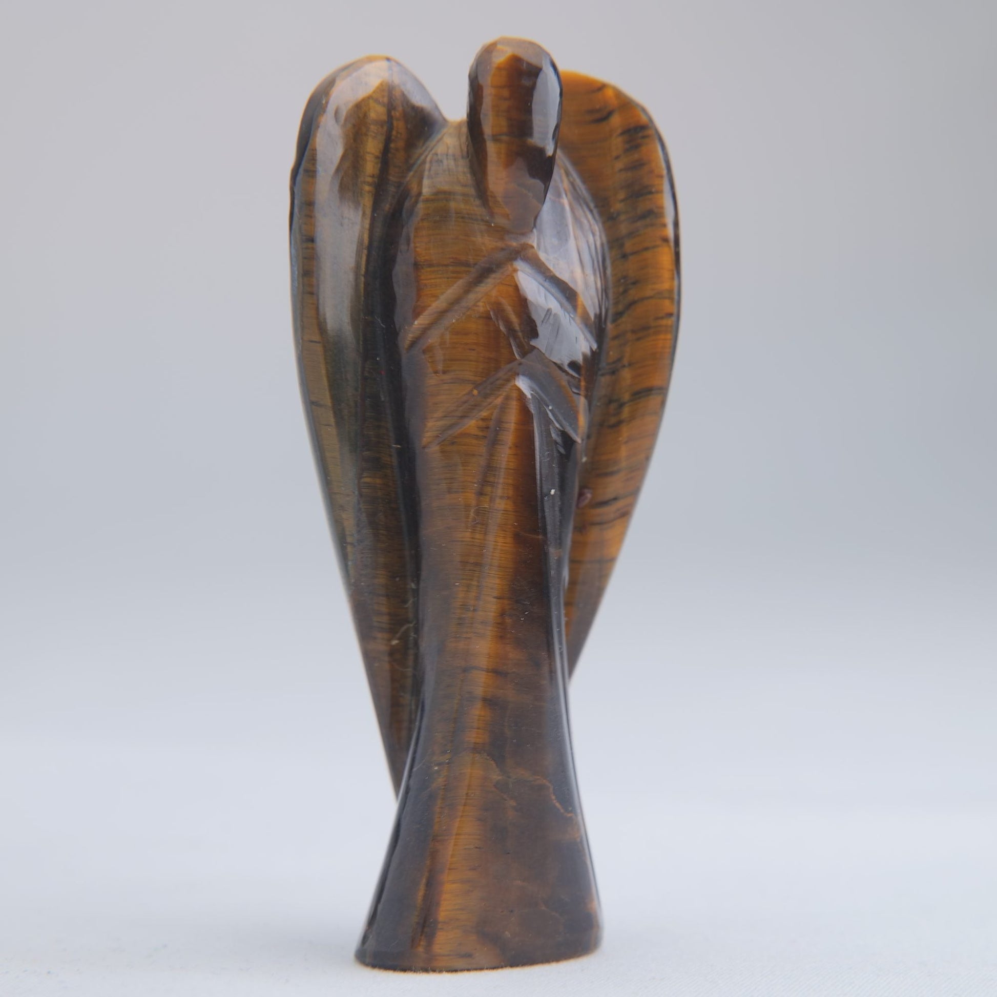 Tiger's Eye Angel Carving 61g 80mm - Luna Panther