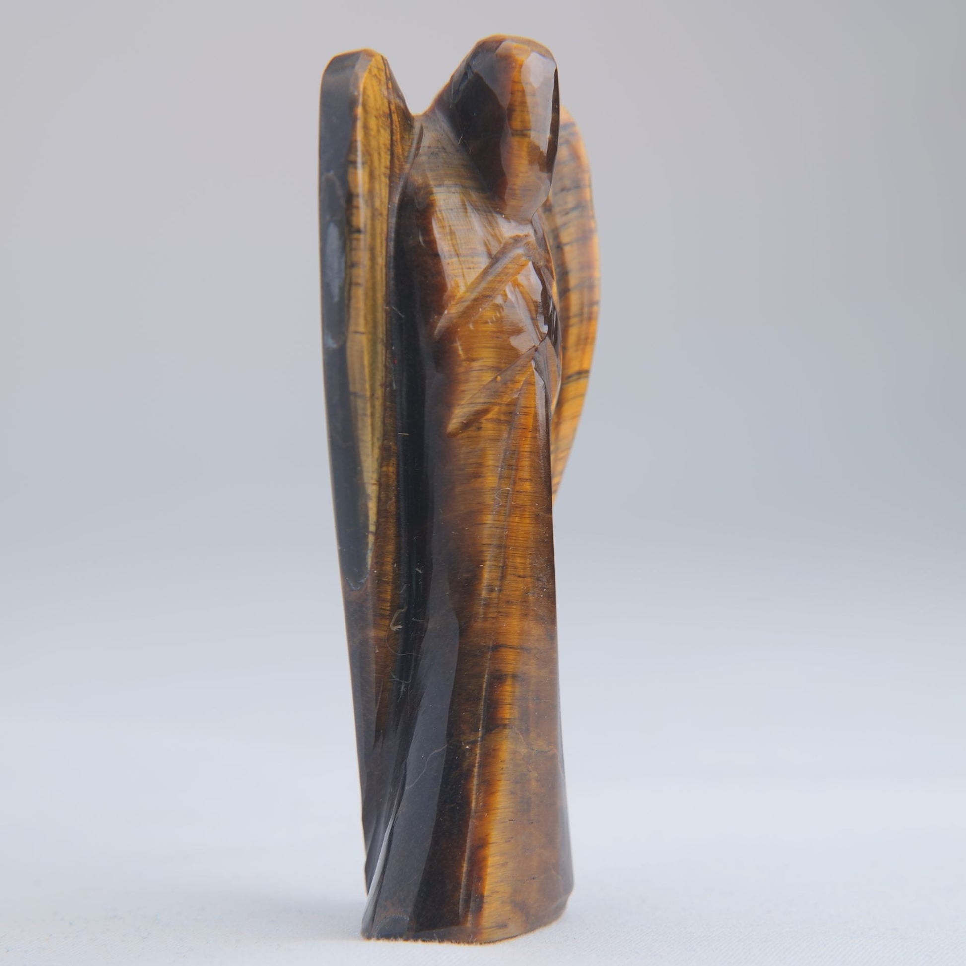 Tiger's Eye Angel Carving 61g 80mm - Luna Panther