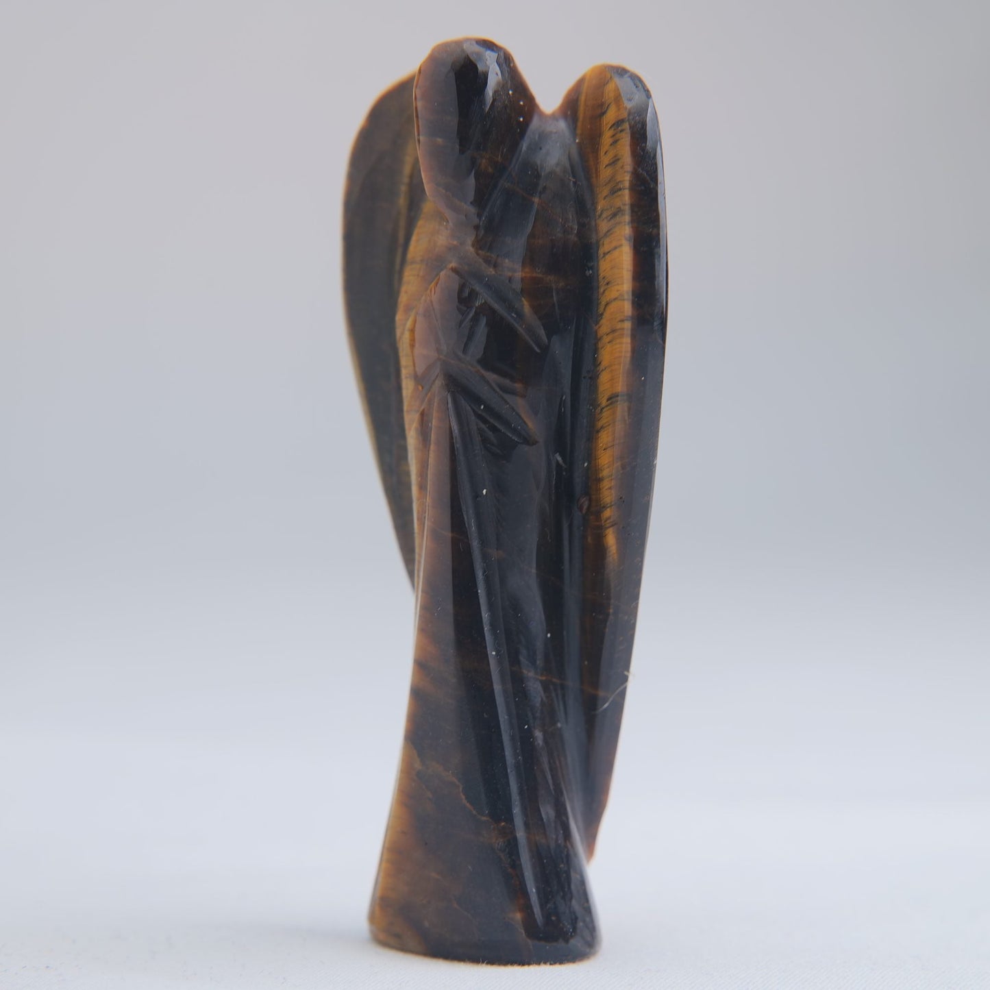 Tiger's Eye Angel Carving 61g 80mm - Luna Panther
