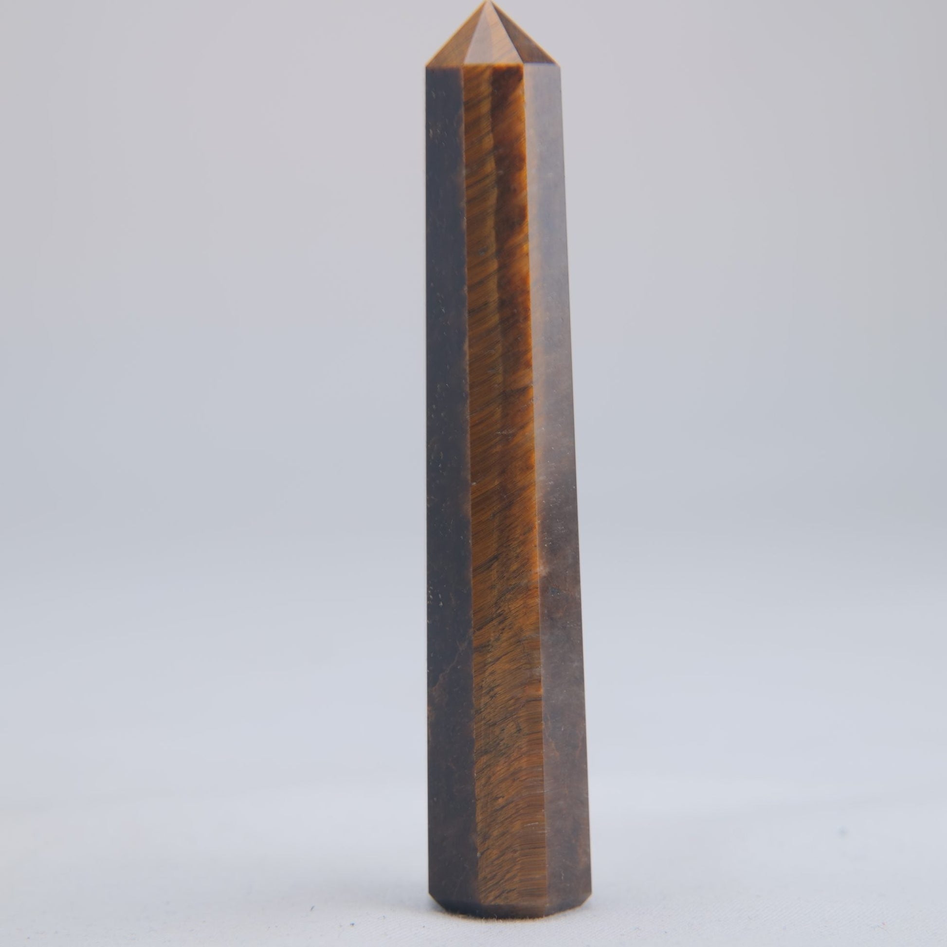 Tigers Eye Crystal Obelisk 33g 80mm - Luna Panther