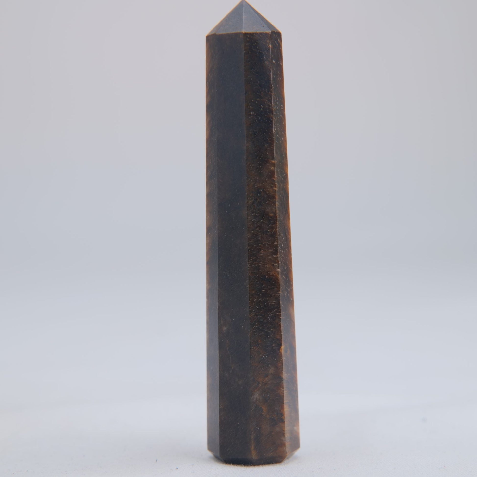 Tigers Eye Crystal Obelisk 33g 80mm - Luna Panther